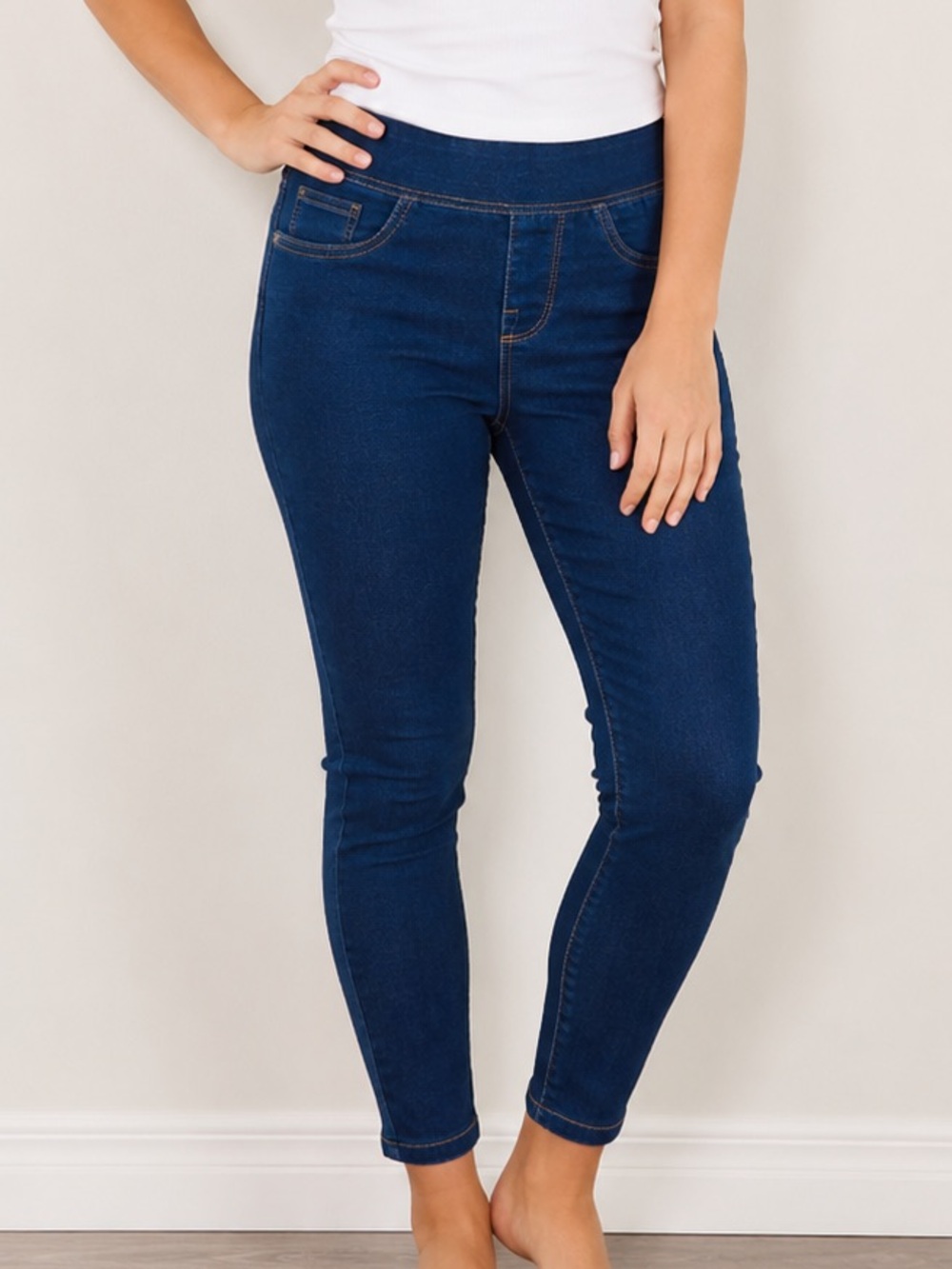 George High Rise Stretch Skinny Jeggings Jeans Blue Size 4